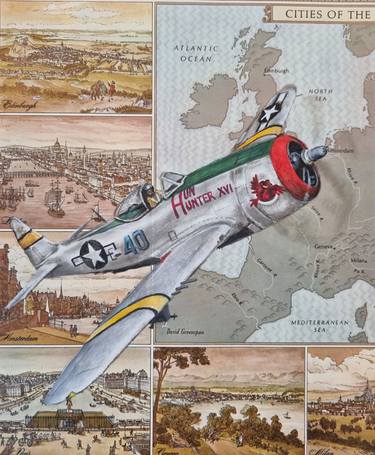 Original Contemporary Aeroplane Painting by Marietjie Van Graan