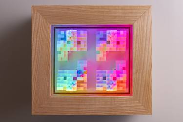 Original Contemporary Geometric Sculpture by Futuretro Art