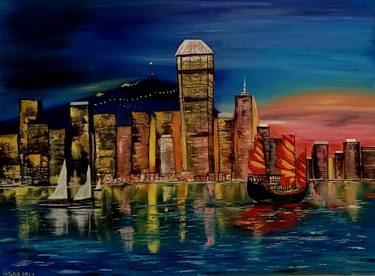 Original Abstract Architecture Paintings by Irina Ibragimova
