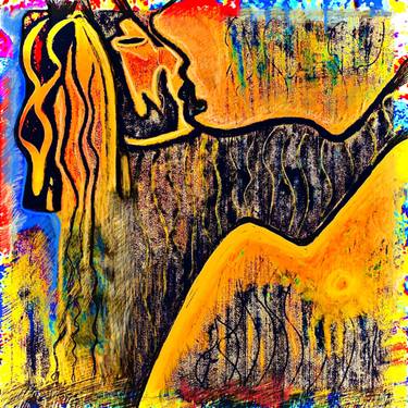 Original Abstract Expressionism Abstract Drawings by Mario Rivas