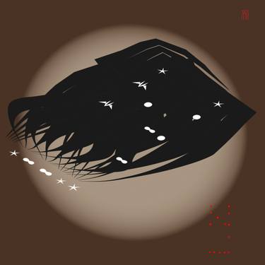 Original Illustration Outer Space Digital by Harald Gsaller