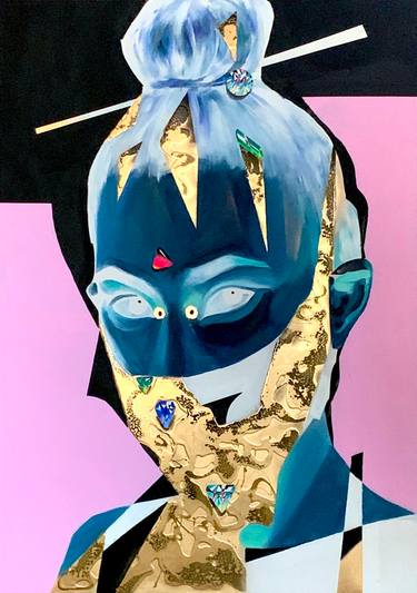 Original Conceptual Portrait Painting by Dasha S Kandinsky