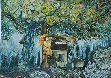 Original Abstract Tree Paintings by Vishnu Vardhan