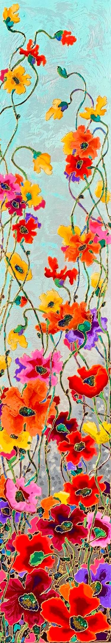 Original Art Deco Floral Paintings by Inna Deriy