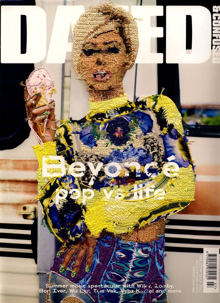 Beyonce, Cross-stitched Magazine Cover Inverted Collage by Inge ...