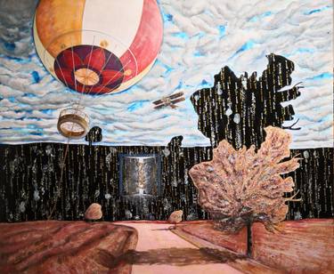Original Abstract Expressionism Fantasy Mixed Media by Judit Nagy L