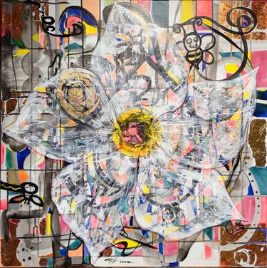 Original Dada Abstract Mixed Media by Judit Nagy L