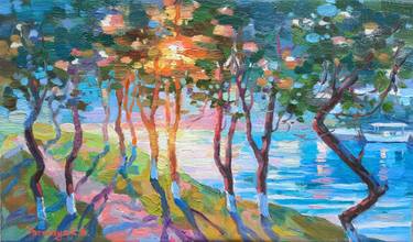 Original Expressionism Tree Paintings by Ksenia Yarovaya 