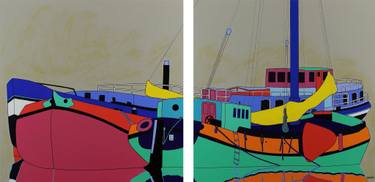 Original Abstract Ship Paintings by Sophia Heeres