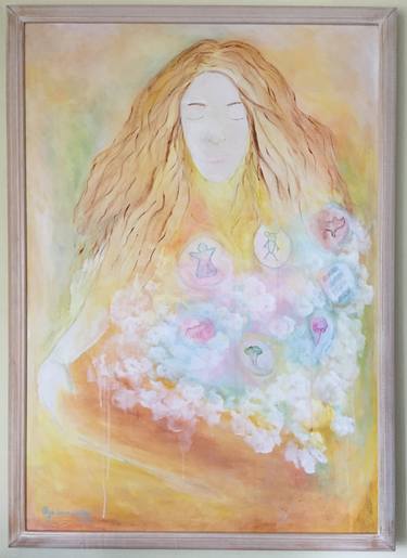 Original Fine Art Women Paintings by Lucia Gomez F