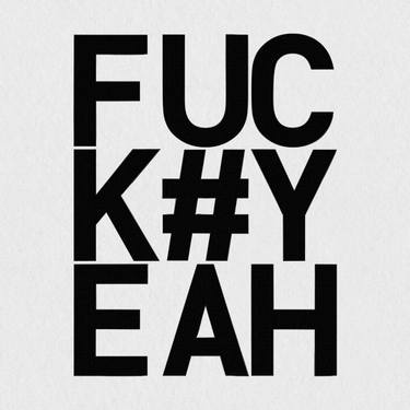 Original Modern Typography Printmaking by Ultrapulp Frederic Matuszek