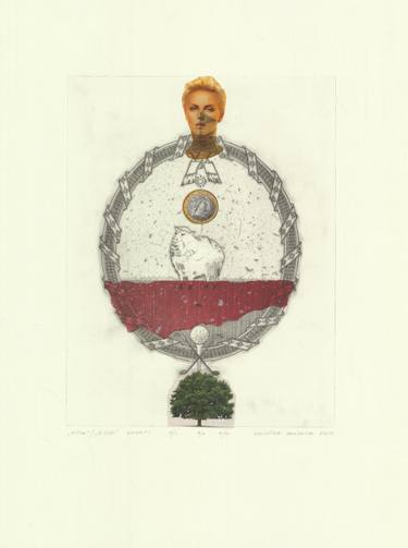 Original Dada Animal Printmaking by Kristine Jansone