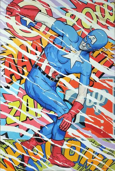 Original Pop Art Comics Painting by Trafic D'Art