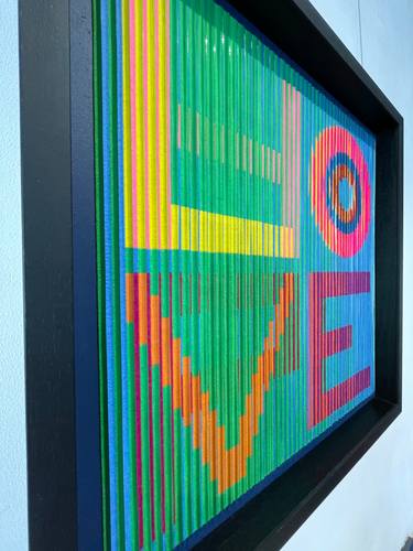 Original Op Art Geometric Mixed Media by Sena Shah