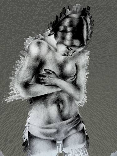 Original Figurative Body Mixed Media by Lucia Mangia