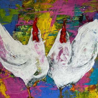 Original Abstract Animal Painting by Astrid Echle
