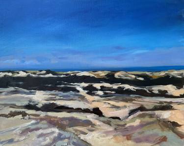 Original Impressionism Beach Painting by Rebecca Jacob