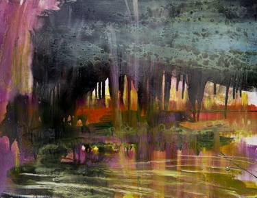 Original Abstract Expressionism Landscape Painting by Wes Hicks