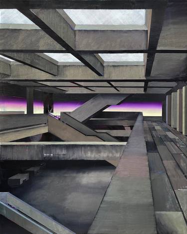 Original Realism Architecture Painting by Paweł Kwiatkowski