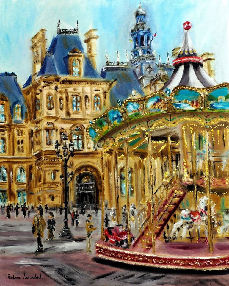 Original Impressionism Cities Paintings by Ruslana Levandovska