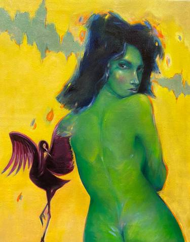 Original Impressionism Women Painting by Gilberto Vallarino