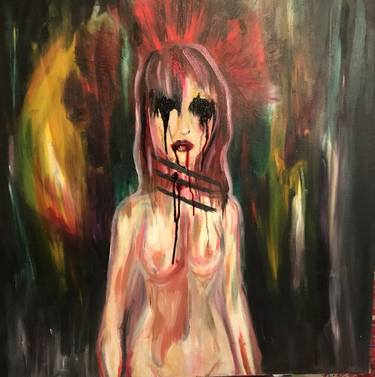 Original Abstract Expressionism Nude Painting by Ashley Starr