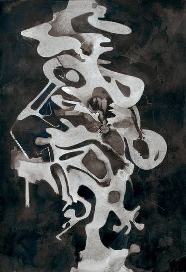 Original Abstract, Biomorphic Abstract Painting by Ben Dray