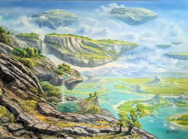 Original Conceptual Landscape Painting by Sander Vanzijl