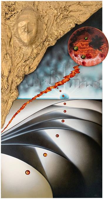 Original Abstract Outer Space Paintings by Norman Clark