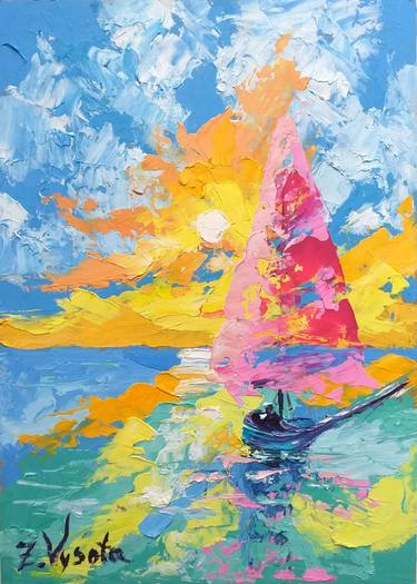 Original Contemporary Seascape Paintings by Zinaida Vysota Dacenko