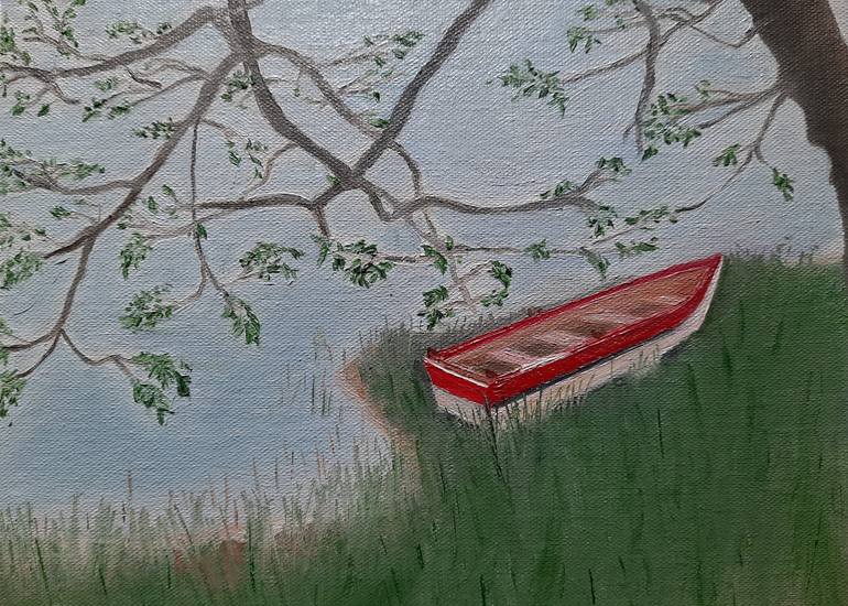 Original Fine Art Boat Paintings by Ketan Shah