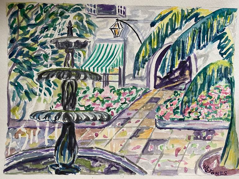 Original Impressionism Garden Paintings by Kristi Cavett Jones