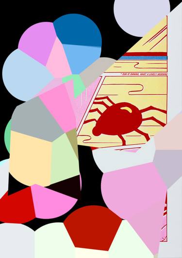 Original Conceptual Geometric Mixed Media by Pop Up Art