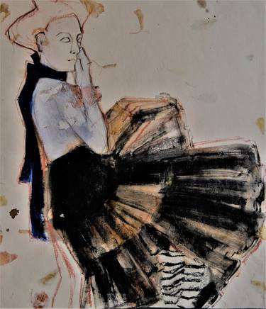 Original Figurative Women Paintings by Doris Schmitz