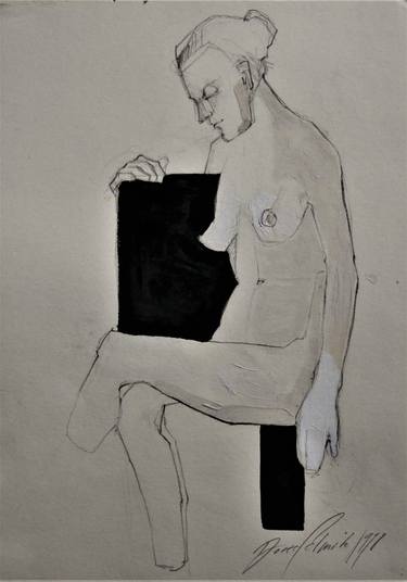 Original Figurative Nude Mixed Media by Doris Schmitz