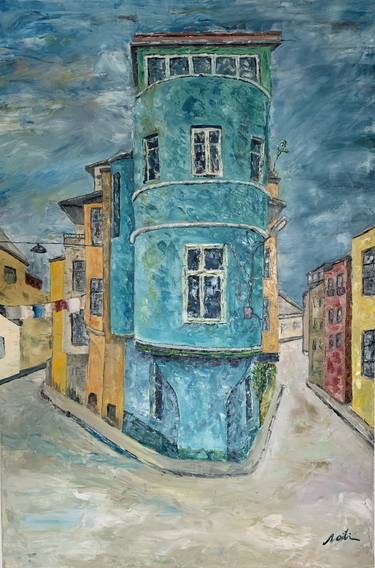 Original Impressionism Architecture Paintings by Nerius  Vaitkus