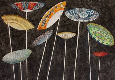 Original Expressionism Time Printmaking by Lara Di Virgilio