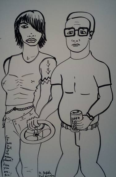 Original Figurative Cuisine Drawings by Scala Roberto