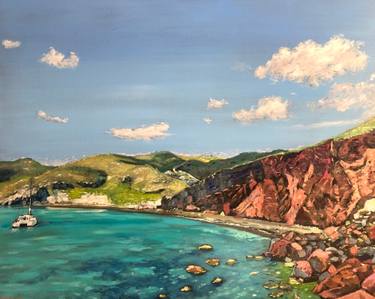 Original Impressionism Beach Painting by Tamas Stonawski