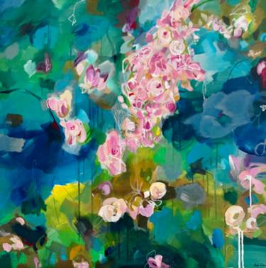 Original Abstract Expressionism Floral Painting by Robin Silva