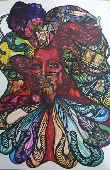 Original Abstract Expressionism Abstract Collage by Jessica Soares