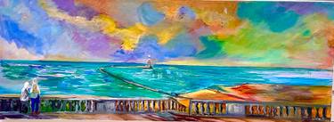 Original Classicism Beach Painting by Stella Rose-Bell