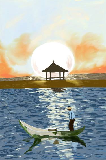 Original Street Art Beach Digital by Doodle Intent