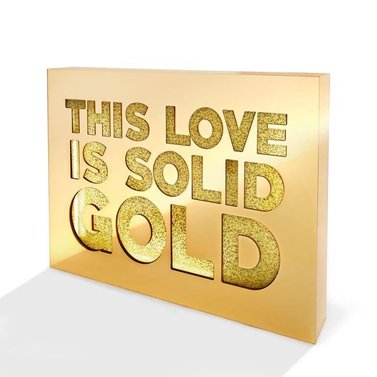 Original Pop Art Typography Sculpture by Maxwell Fine