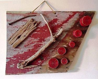 Original Folk Nature Mixed Media by Brigitte Nioche