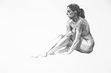 Original Figurative Body Drawings by Linda Pearlman Karlsberg