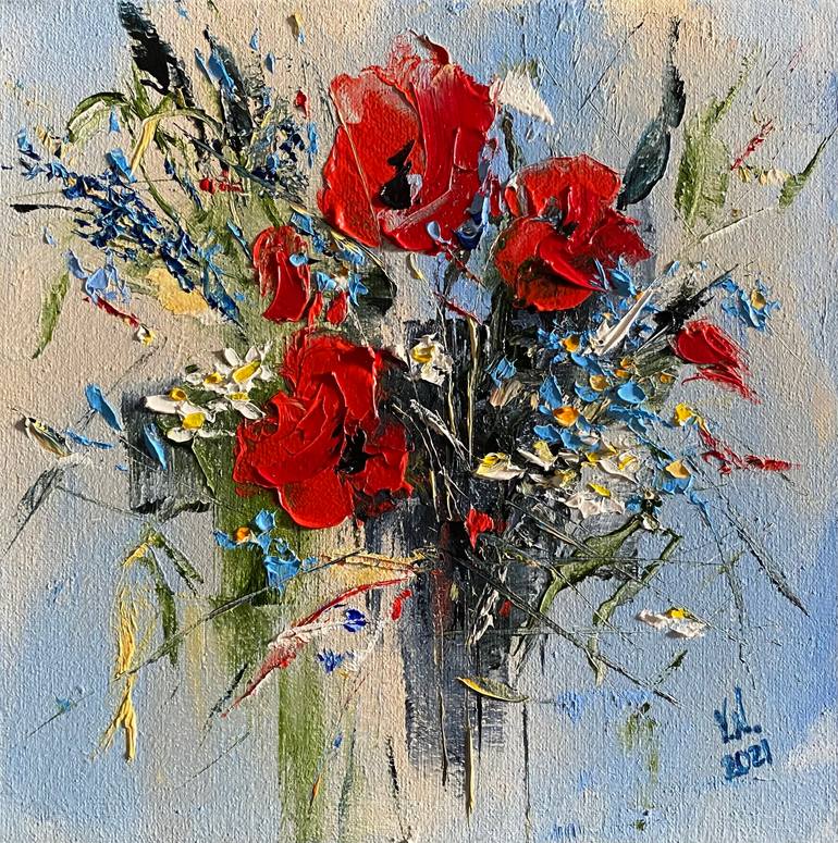 Original Impressionism Floral Paintings by Volodymyr Nezdiimynoha