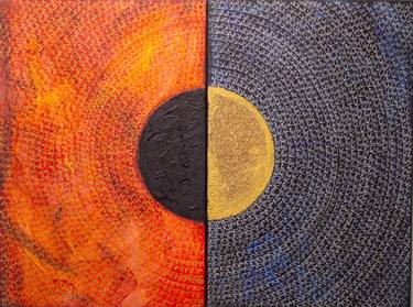 Original Abstract Expressionism Calligraphy Mixed Media by Rashida Osman