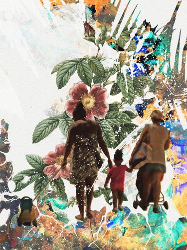 Original Abstract Expressionism Family Digital by Luise Eru