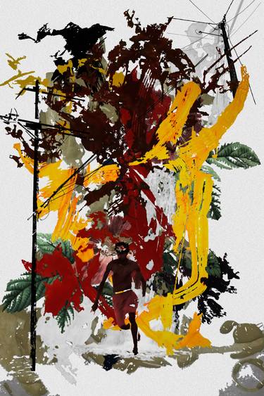 Original Abstract Culture Mixed Media by Luise Eru